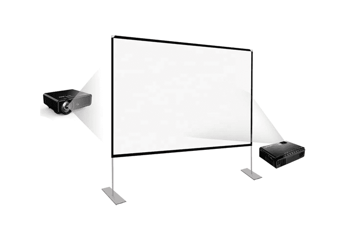 Tipos de pantallas de proyección frontal o retro